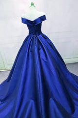Homecoming Dress Sparkle, Royal Blue Party Dress, Prom Dress , Long Formal Gowns