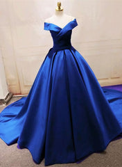 Homecoming Dress Sparkles, Royal Blue Party Dress, Prom Dress , Long Formal Gowns
