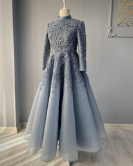 Wedding Dress Sale, Royal blue prom dresses lace Beaded evening dress,Wedding Party Dress