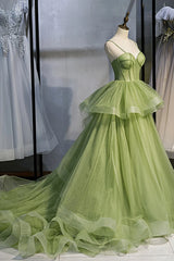Black Long Dress, Sage Green Corset Long Prom Dress, Long Green Tulle Party Dress Evening Dresses