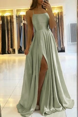 Long Dress Formal, sage green prom dress