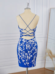 Homecoming Dress Classy Elegant, Sheath Lace V-neck Appliques Lace Short/Mini Dress