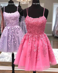 Formal Dress For Party Wear, Short Light Lace Prom Dresses, Short Lace Graduation Homecoming Dresses