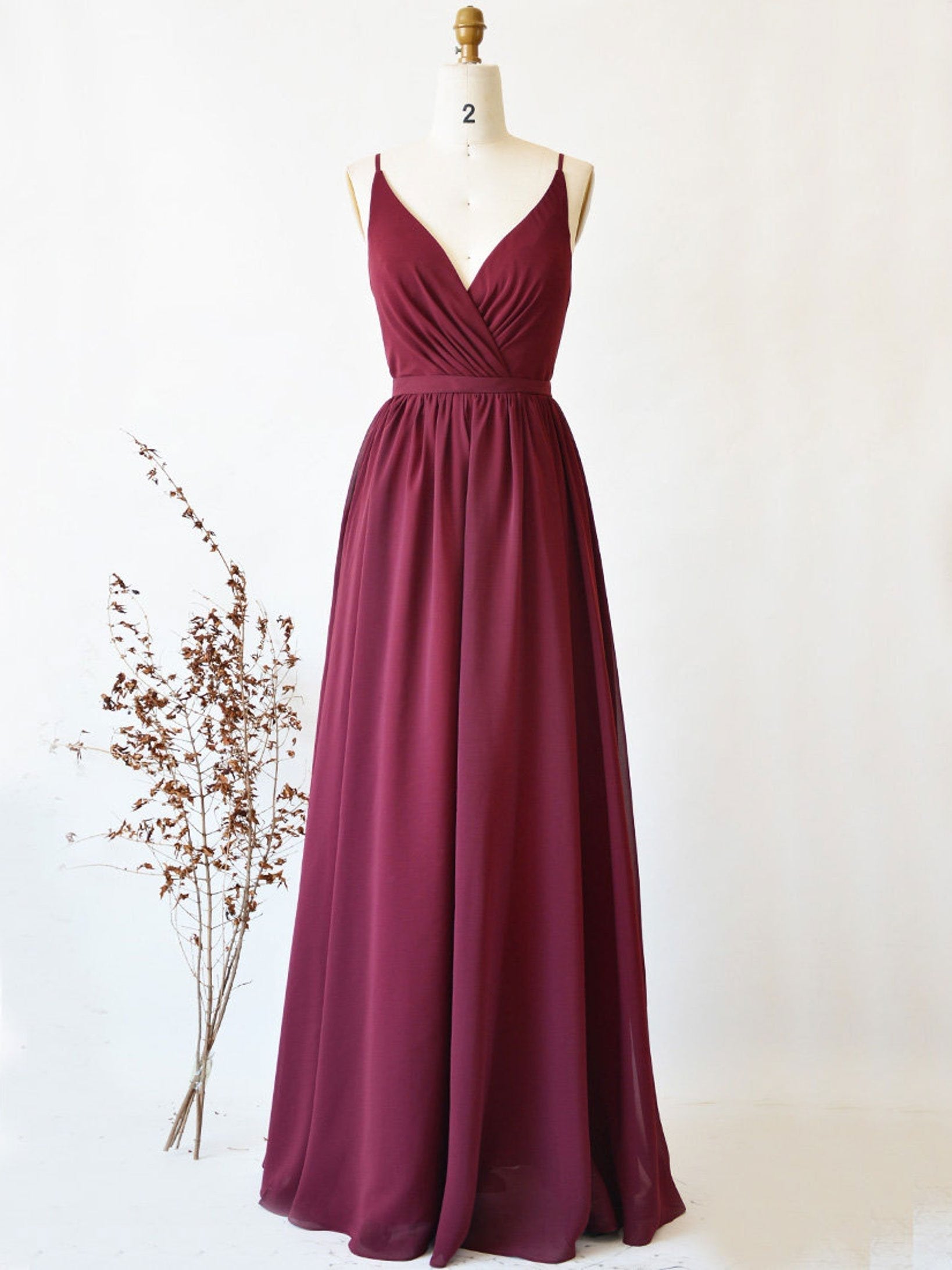 Prom Dress Gold, Simple burgundy chiffon lace long prom dresses, cheap women formal evening dress