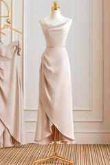 Bridesmaids Dress Trends, Simple Spaghetti Strap Long Prom Dresses, Pink Bridesmaid Dresses