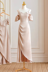 Bridesmaid Dresses Trends, Simple Spaghetti Strap Long Prom Dresses, Pink Bridesmaid Dresses
