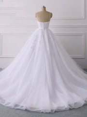 Wedding Dresses Designer, Spaghetti Straps Lace Tulle Ruffles Wedding Dresses