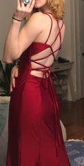 Dress Prom, Spaghetti Straps Mermaid Long Prom Dress,Unique Formal Dresses