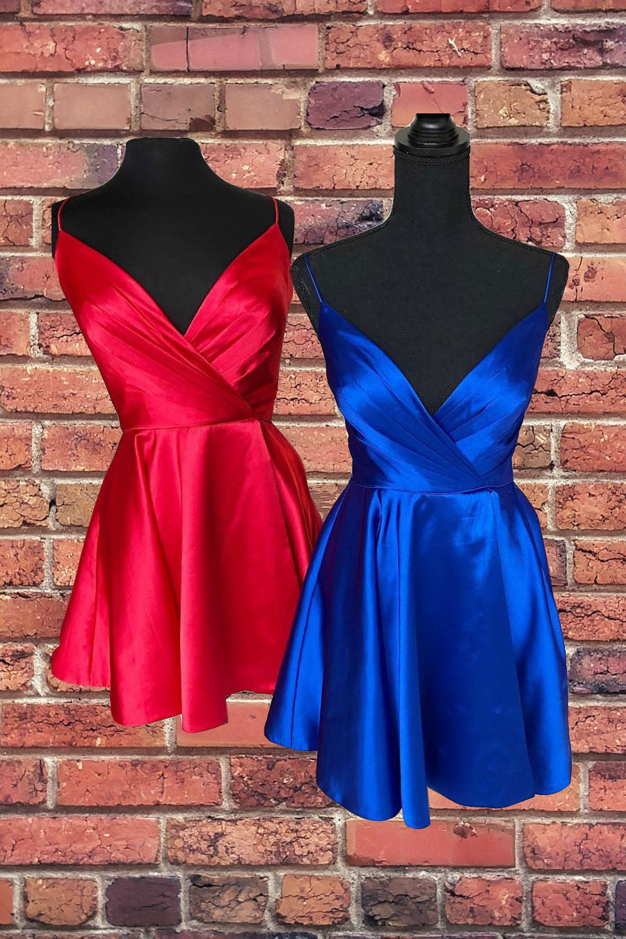 Prom Dresses 2018, Spaghetti Straps Satin Homecoming Dresses,Mini Prom Dress