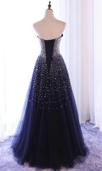 Prom Dresses Open Back, Sparkle Sequins A-line Party Dress , Handmade Formal Gowns