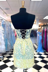 Prom Dress Boutiques Near Me, Strapless Lavender Lace Tulip Mini Dress