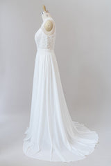 Wedding Dress Classic, Straps Lace A-line Boho Wedding Dress