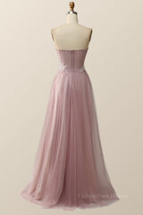 Evening Dress 2027, Sweetheart Blush Pink 3D Floral Formal Dress