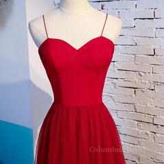 Mermaid Dress, Sweetheart Neck Red Long Prom Dresses, Red Long Formal Evening Dresses