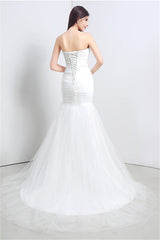 Wedding Dress For Brides, Sweetheart Off The Shoulder Pleated Simple Wedding Dresses
