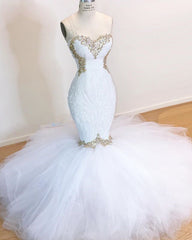 Wedding Dress Short, Sweetheart Sleeveless Lace Tulle Appliques Sequins Mermaid Wedding Bridal Gowns