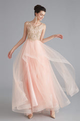 Homecoming Dress With Sleeves, V-Neck Beaded Applique Asymmetrical Sleeveless Tulle Prom Dresses