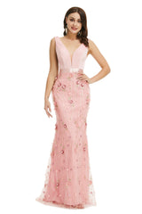 Prom Dresses Piece, Velvet Mermaid Prom Dresses Lace 3D Flowers