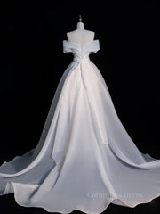 Prom Dress Pink, White Organza Long Prom Dresses, White Long Evening Dress