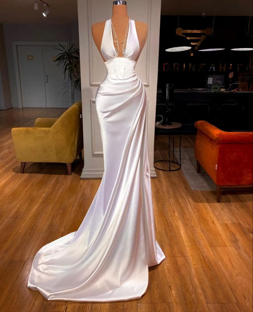 Party Dress Codes, White Prom Dress, Sexy Prom Dresses, Long Evening Dress