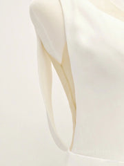 Prom Dresses 2027 Fashion Outfit, White v neck long prom dress, white evening dress